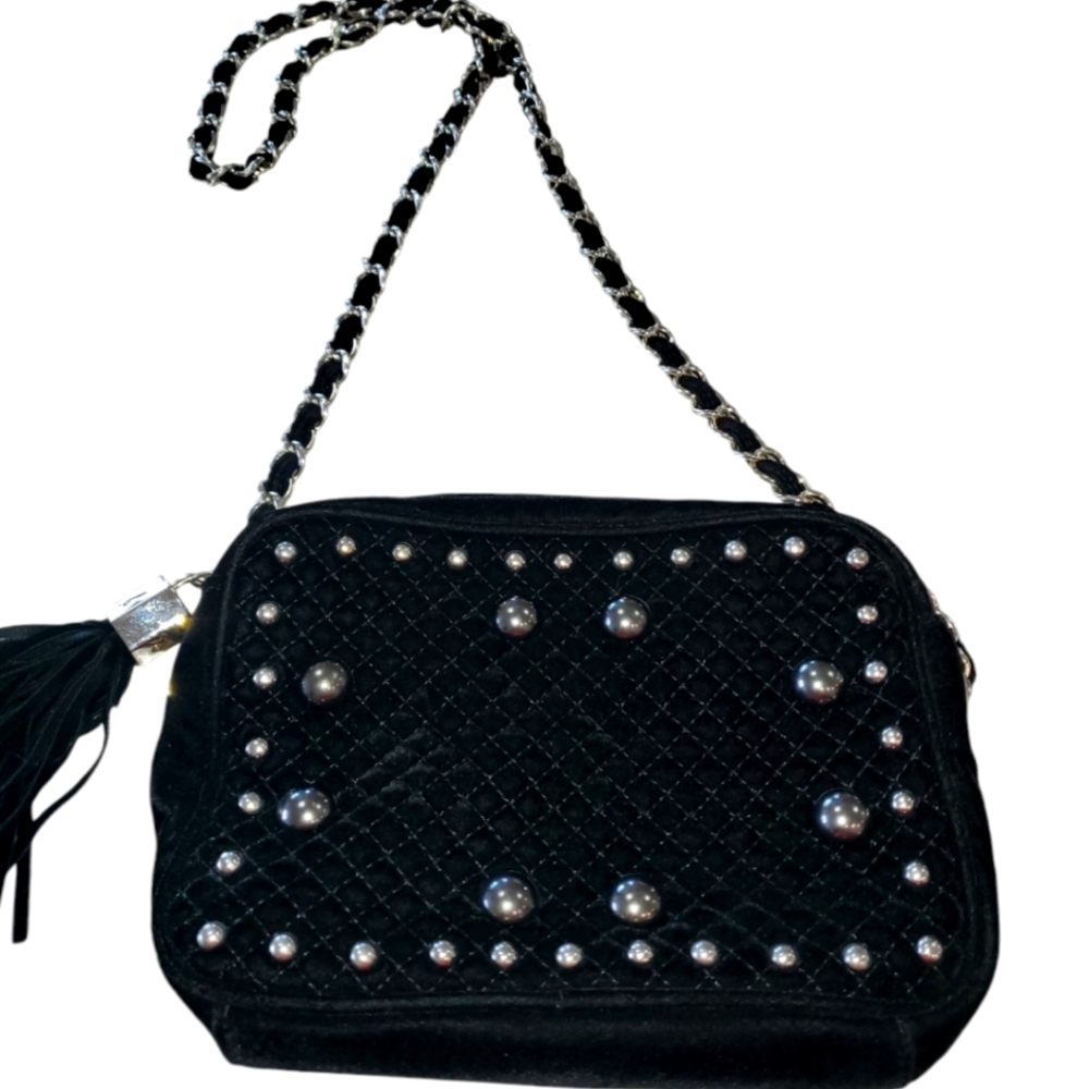 Romeo & Juliet Couture Black Velvet Crossbody